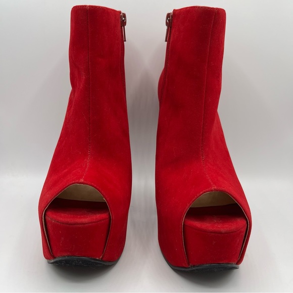 Luichiny Block Heel Painted Toes Block Heel Platform Booties Size 7 - Picture 2 of 11